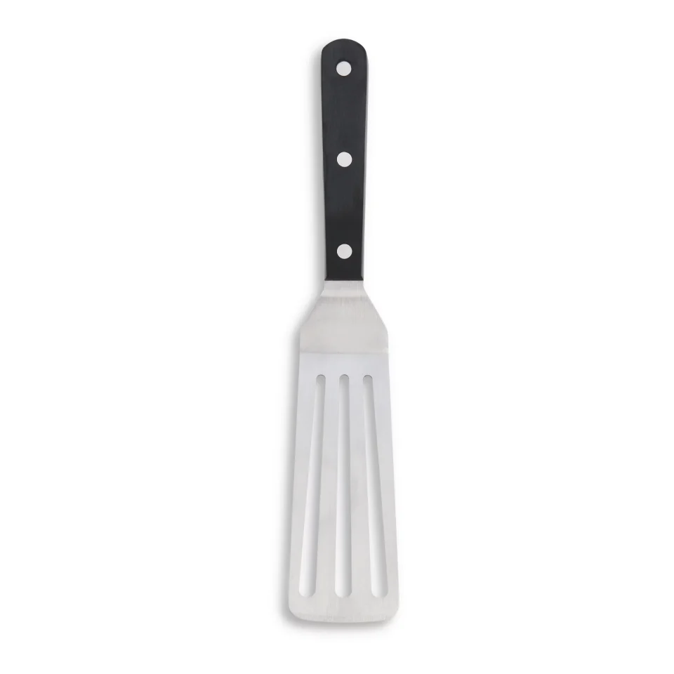 Essential Clear Cutlery-Pro Narrow Triple-?Rivet Slotted Turner, Stainless Steel
