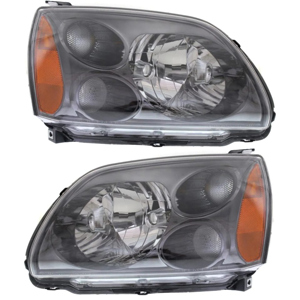 Supreme Leak-Proof Headlight Set For 2004-2009 Mitsubishi Galant Left and Right With Bulb 2Pc