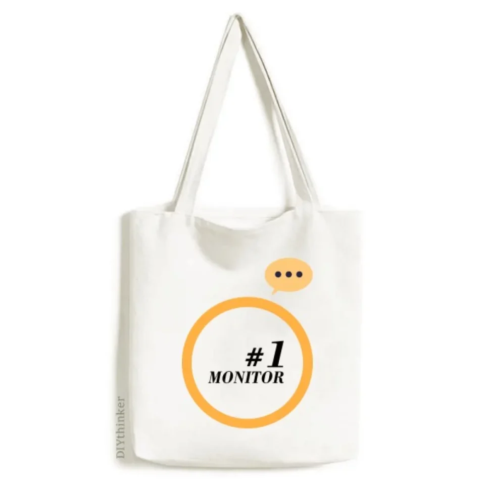 Bamboo Long-Lasting Number.1 Monitor Graduation season Expression Sack Canvas Tote Shoulder Bag