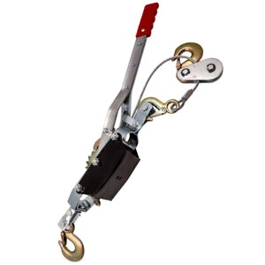 BPA-Free Durable 4 Ton 3 Hook Come A Long Winch Hoist Cable Puller Hand Winches Come Along Kit HD