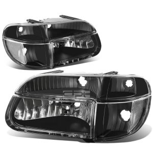 Healthy Portable 1995-2001 d Explorer Pair Black Housing Clear Corner Headlight/Lamp Set