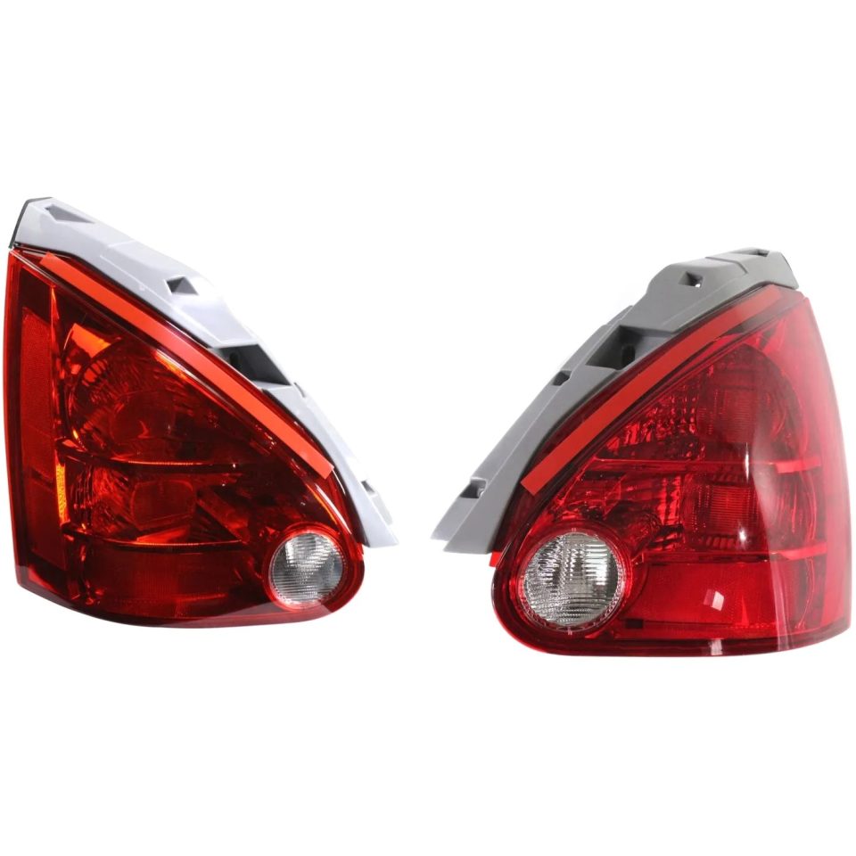 Premium Space-Saving Halogen Tail Light Set For 2004-2008 Nissan Maxima Clear & Red Lens 2Pcs