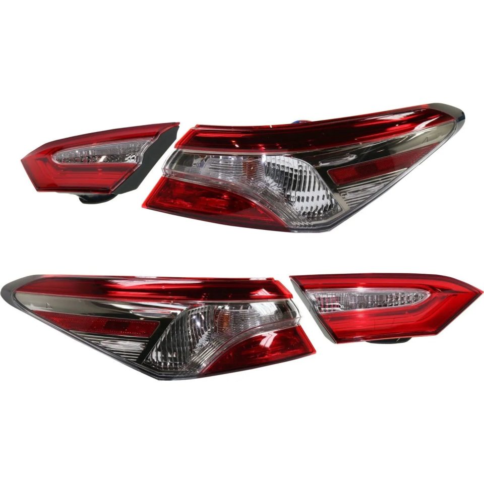 Ultimate Eco-Friendly CAPA Tail Light For 2018 Toyota Camry SE Driver & Passenger Side Inner and Outer