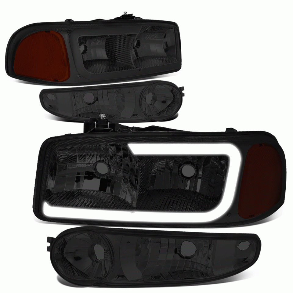 Bamboo Versatile 00-06 GMC Yukon XL Sierra Denali LED DRL Headlight+Bump