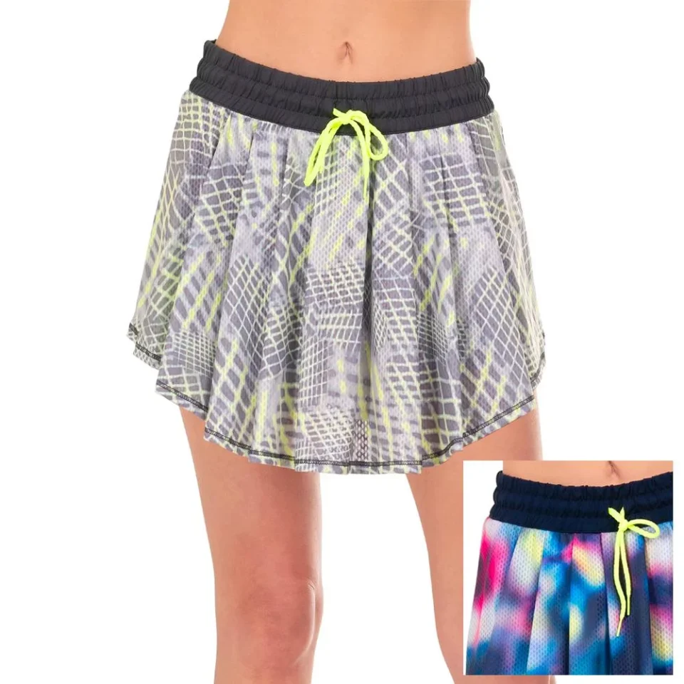 Space-Saving Women's Lucky In Love High Waist Torque Tennis Skirt