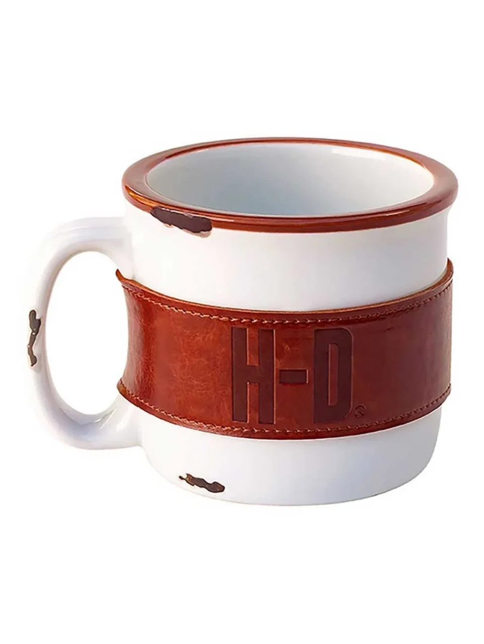 Safe Kitchen Harley-Davidson Bar & Shield Wrapped Ceramic Campfire Mug - White - 14 oz., Harley Davidson
