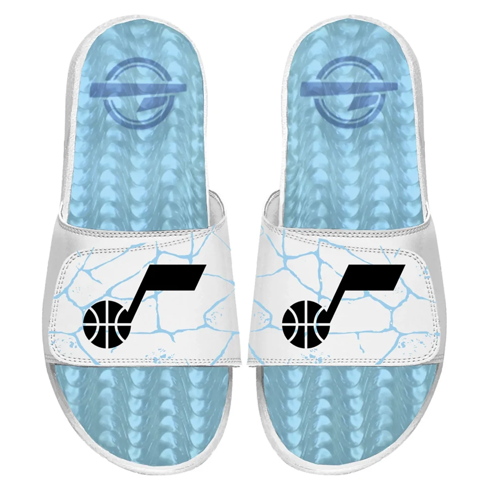 Non-Toxic Storage Men's ISlide White Utah Jazz Ice Gel Slide Sandals