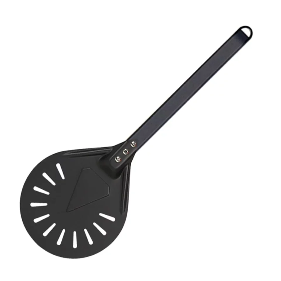 Select Durable Round Perforated Peel, Aluminum Non-slip Durable Turning Peel for Homemade Bread Oven Accessories , 7inch 60cm Handle