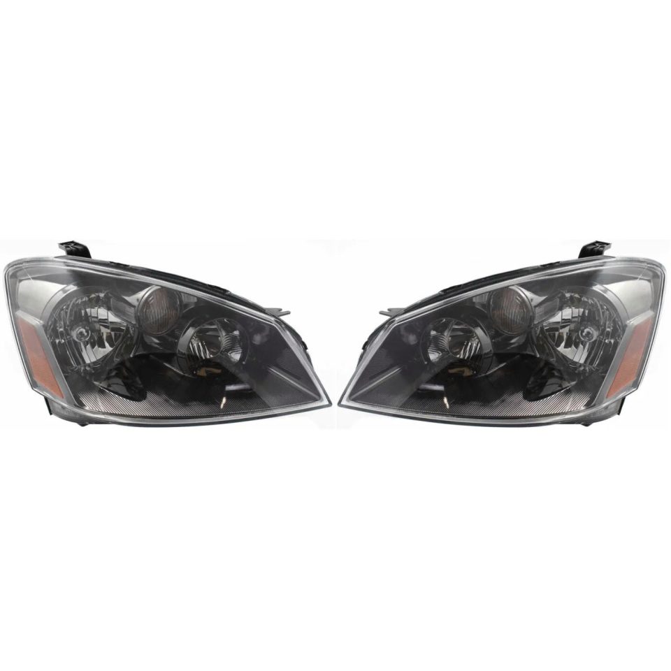 Wooden Cleaning 05-06 Replacement Black Headlight Pair For Nissan Altima 4 Door Sedan w/Bulbs