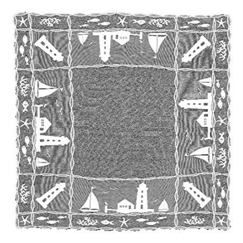 Gift-Ready Heritage Lace Harbor Lights 42 x 42 in. Runner, White