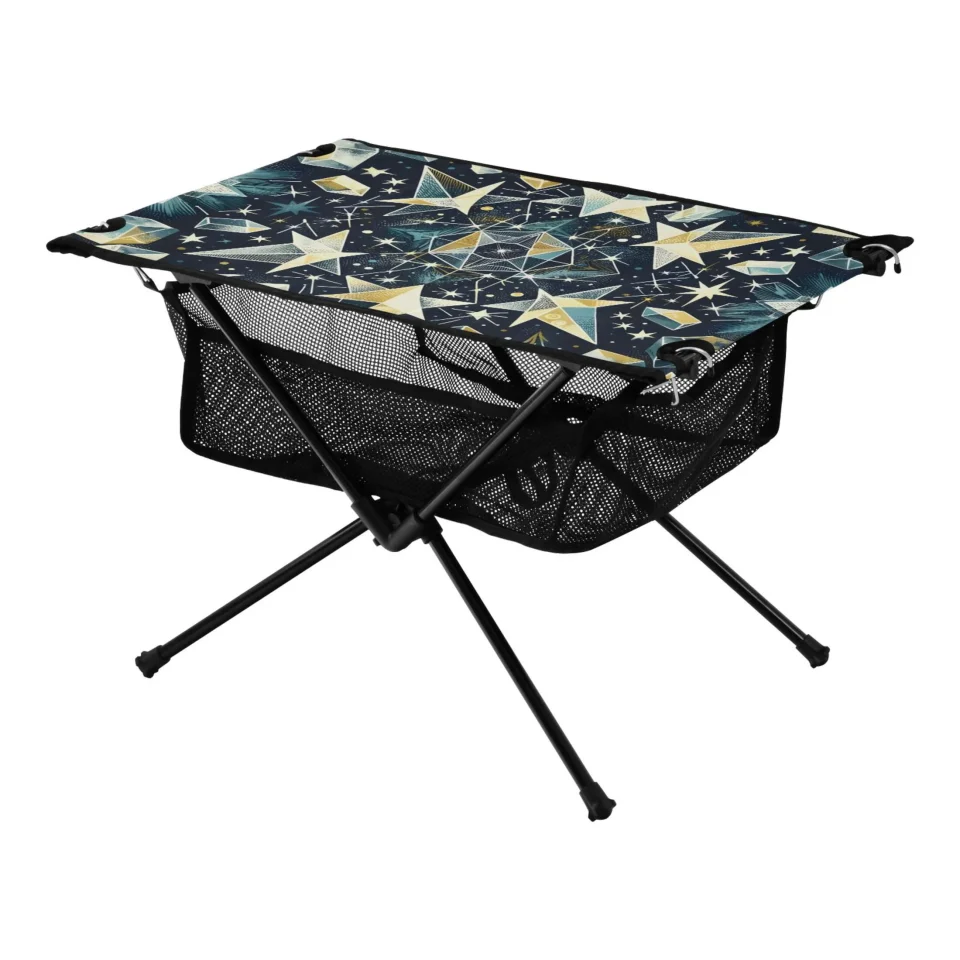 Lightweight Best-Selling Graffiti Starry Camping Folding Table Portable Beach Table with Storage Bag Compact Picnic Table for Outdoor Travel Fishing BBQ