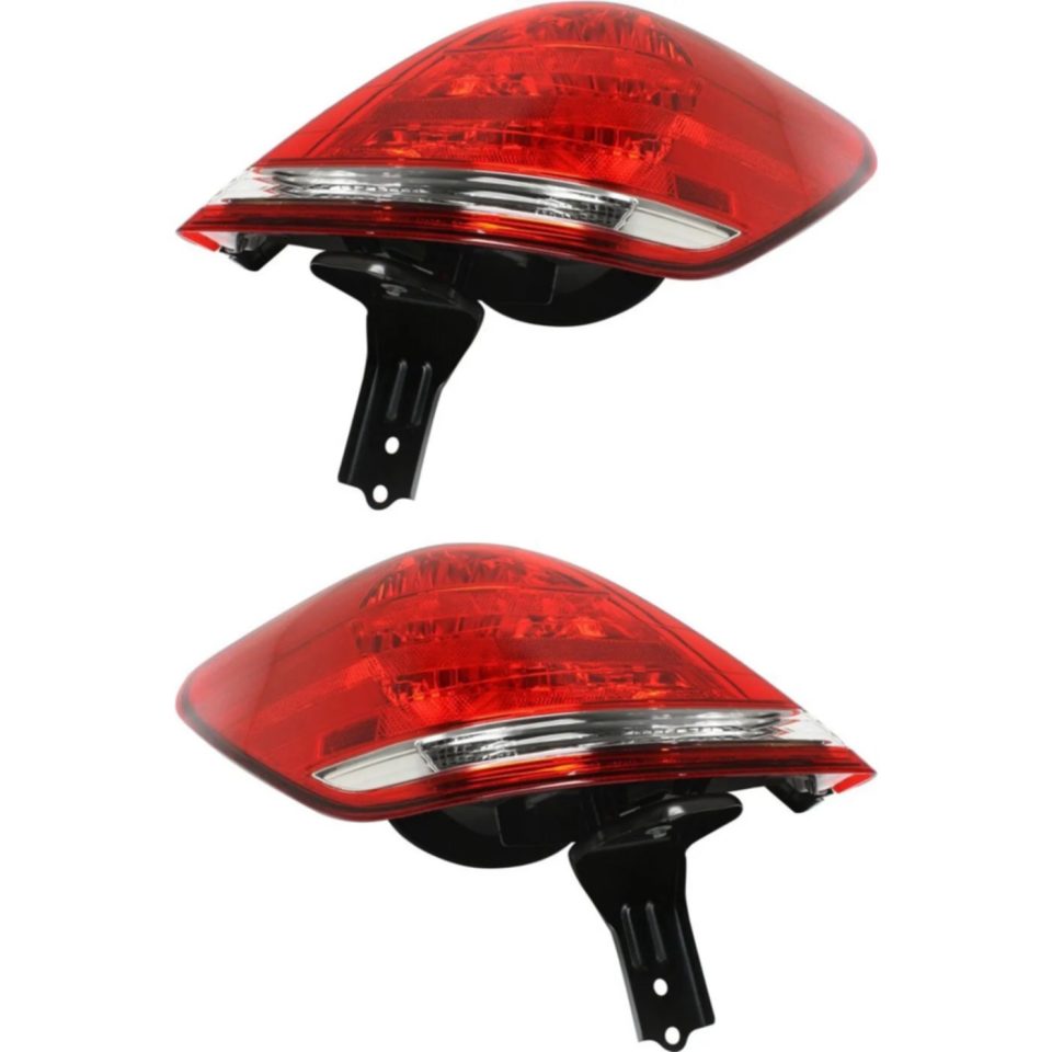 Bamboo Upgraded Halogen Tail Light Set For 2005-07 Toyota Avalon Outer Clr/Rd w/Bulbs 2Pcs CAPA