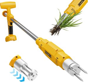 Dining Stand Up Weed Puller. Ecarke Brushless Electric Weed Puller. Compatible with DeWalt 20V Battery