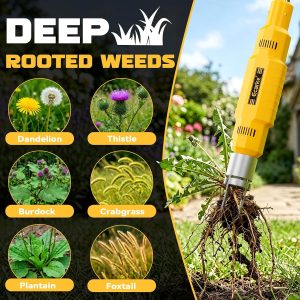 Dining Stand Up Weed Puller. Ecarke Brushless Electric Weed Puller. Compatible with DeWalt 20V Battery