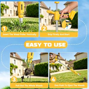 Dining Stand Up Weed Puller. Ecarke Brushless Electric Weed Puller. Compatible with DeWalt 20V Battery