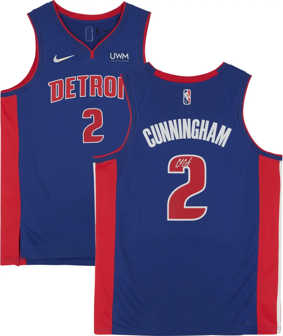Matte Cade Cunningham Detroit Pistons Autographed Blue 2021-2022 Diamond Swingman Jersey - Fanatics Authentic Certified