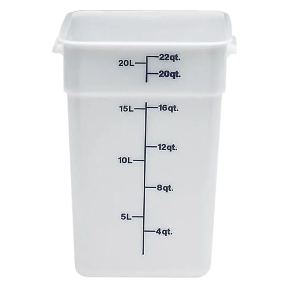 Clear Cambro Manufacturing Cambro 22 quart White Square Container