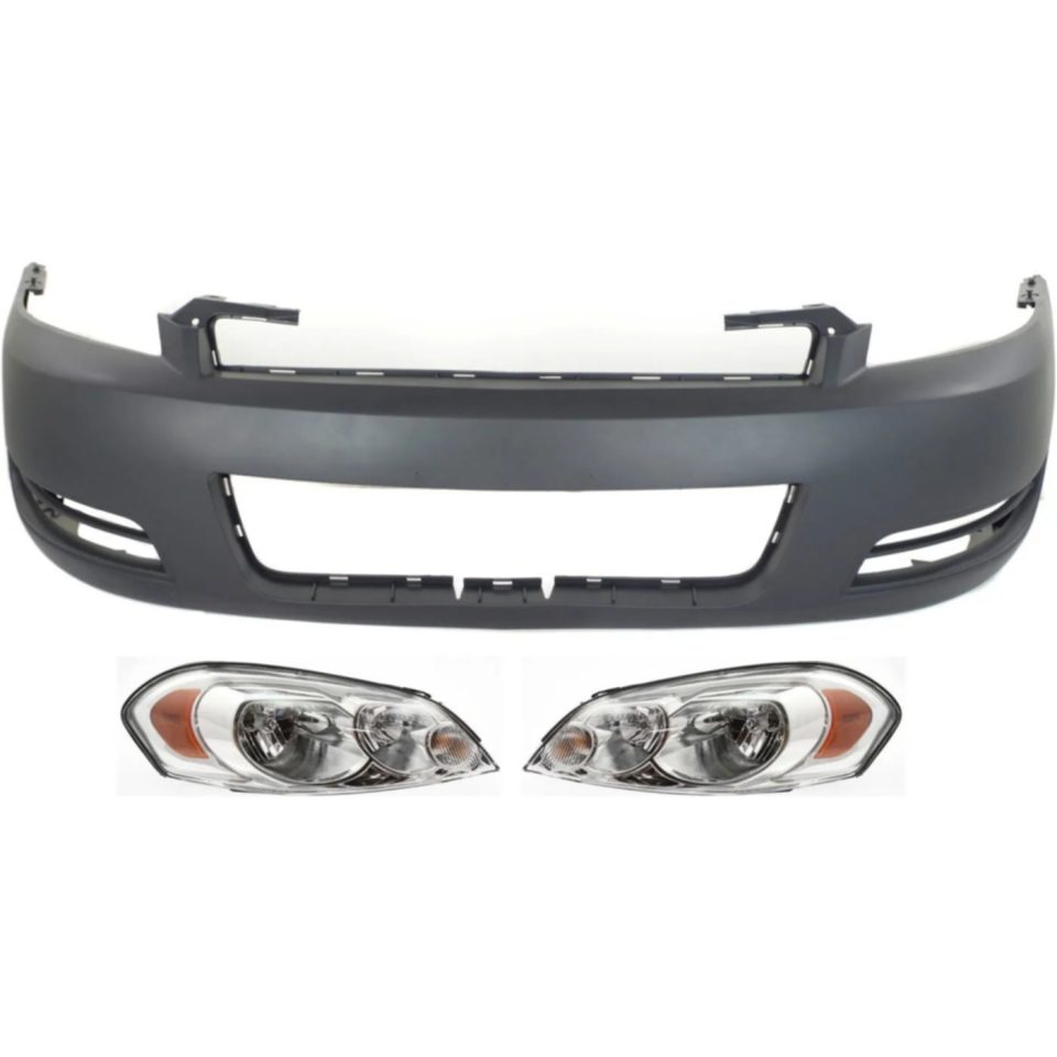 Core Cleaning Bumper Cover Kit For 2006-2013 Chevrolet Impala Front 3pc