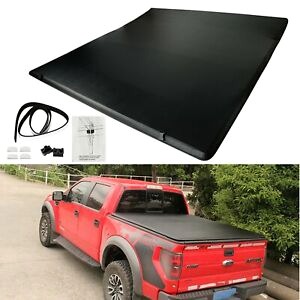 BPA-Free For 2014-2019 Chevy Silverado / GMC Sierra Truck Bed Tonneau Cover 4-FOLD 6.5FT