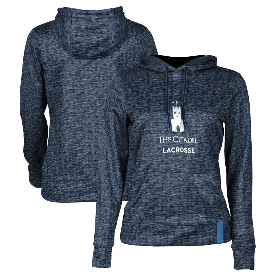 Supreme Dining Women's Navy Citadel Bulldogs Lacrosse Pullover Hoodie