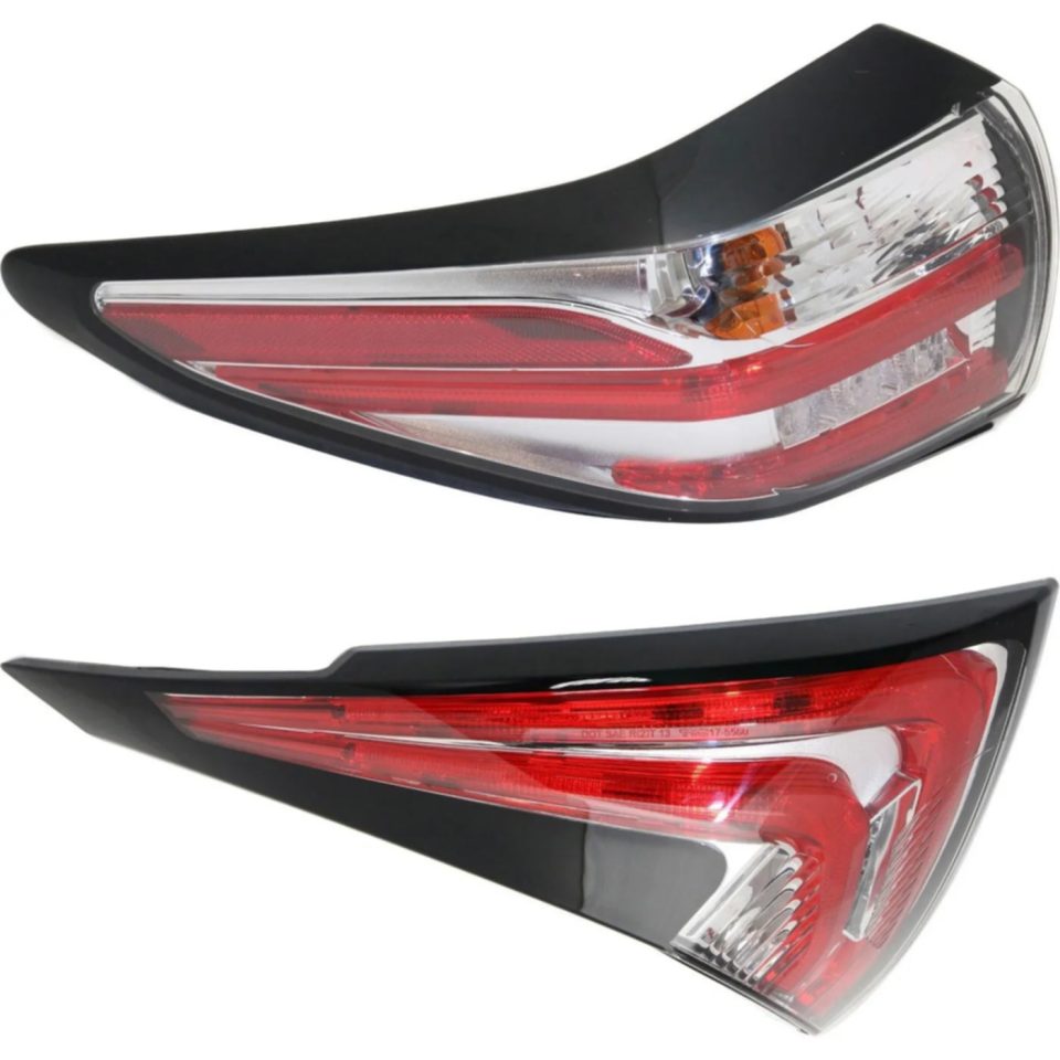 Lightweight Tail Light Set For 2015-2018 Nissan Murano LH Inner Outer Clear/Red Halogen/LED
