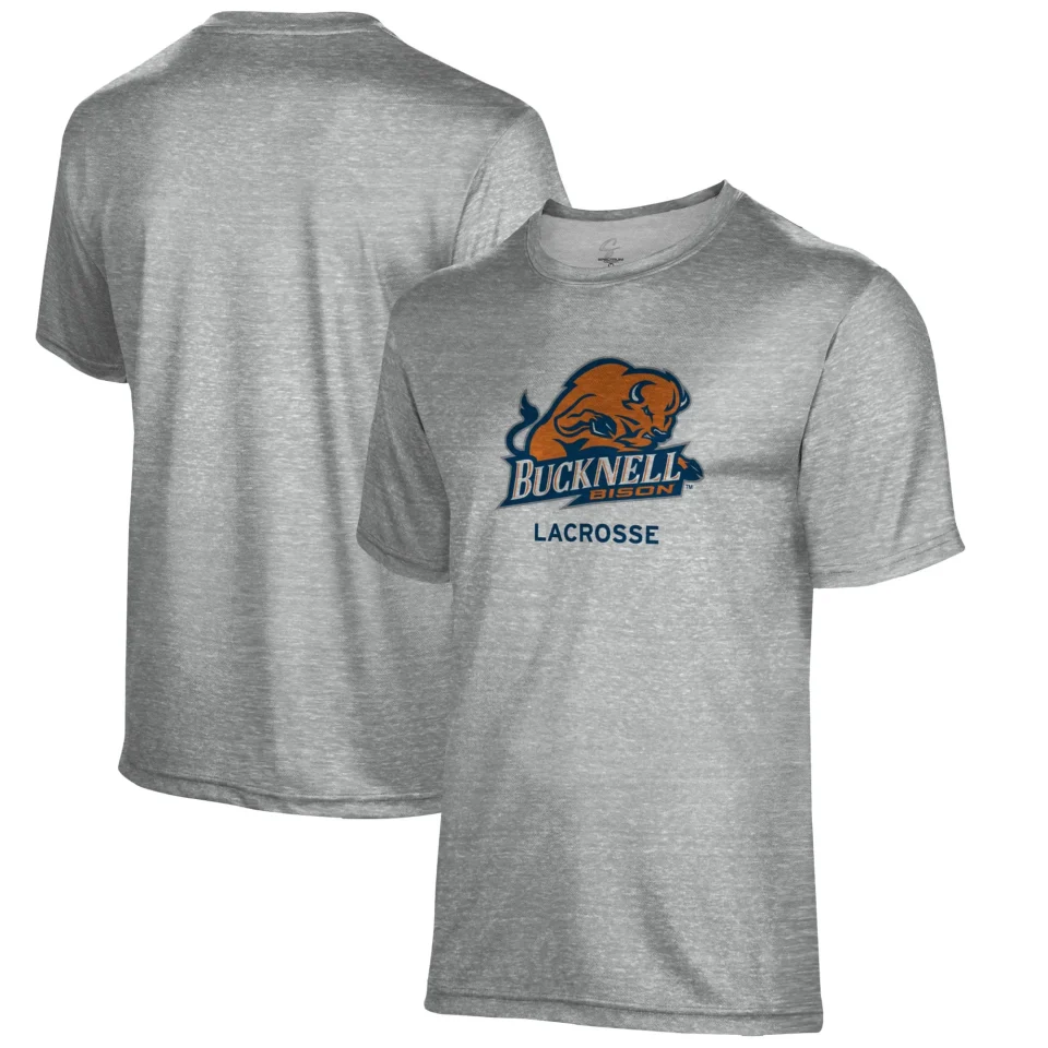 Safe Men's Gray Bucknell Bison Lacrosse Name Drop T-Shirt