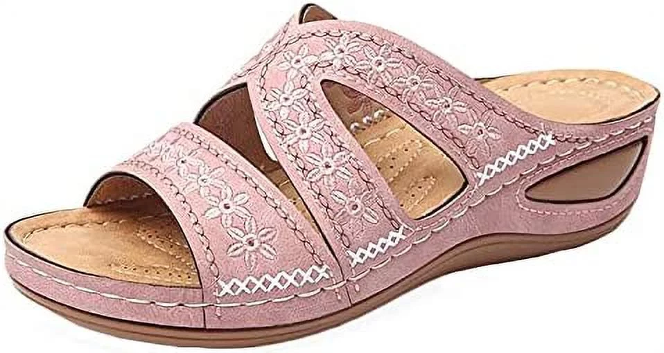 Versatile Space-Saving Slippers for Men Breathable Slip on Flip Flops for Women Vintage Large Size Summer Beach Sandals
